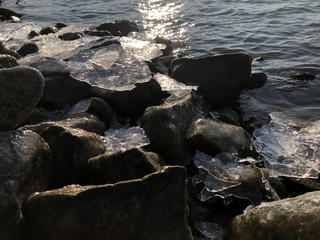 Eisscholle Kanal NRW