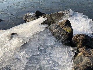 Eisscholle Kanal NRW
