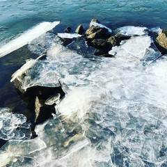 Eisscholle Kanal NRW