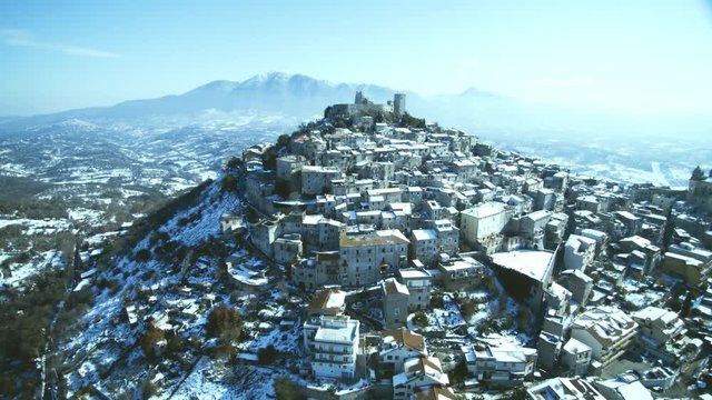 View of rural village Guidonia Montecelio, Italy.
