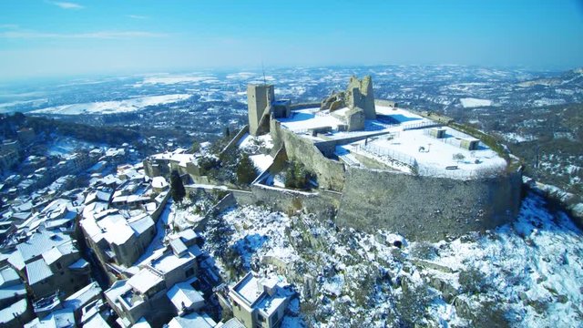 View of rural village Guidonia Montecelio, Italy.