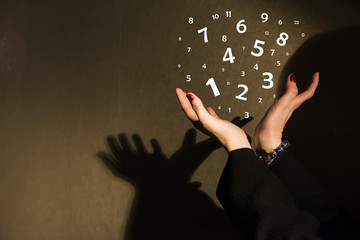 the figures which are taking off from hands, the world of numerology