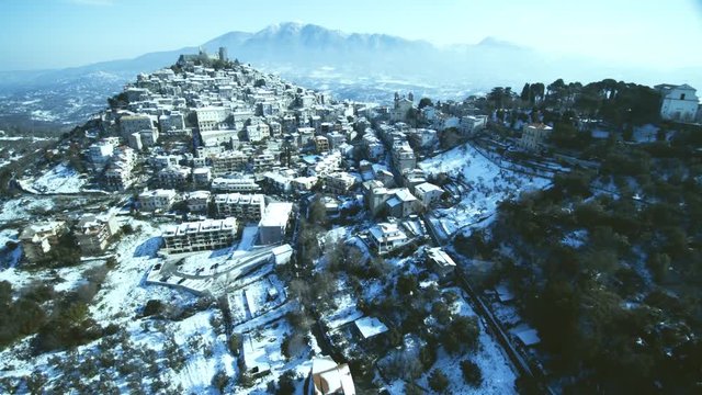 View of rural village Guidonia Montecelio, Italy.