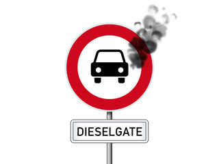 Dieselgate - Road sign