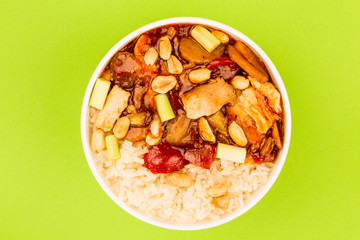 Chinese Style Chicken Kung Po With Rice
