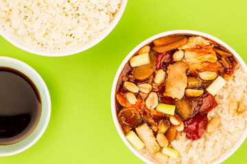 Chinese Style Chicken Kung Po With Rice
