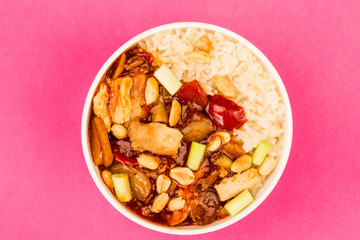 Chinese Style Chicken Kung Po With Rice
