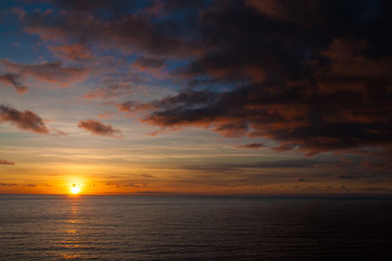 Obraz na płótnie Canvas Sonnenuntergang vor Ponta do Sol