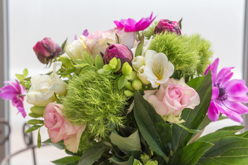 beautiful bouquet flower in vase