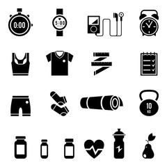 Fitness and Sport vector icons for web and mobile.