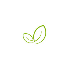 Green leaf logo, icon vector design element, bio, eco concept