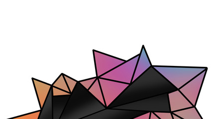 Modern background, faces, triangles