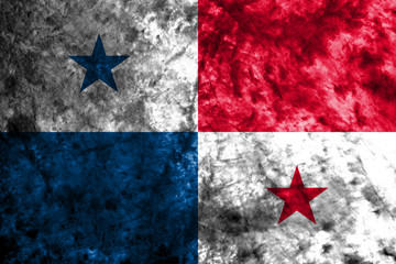 Panama grunge flag on old dirty wall