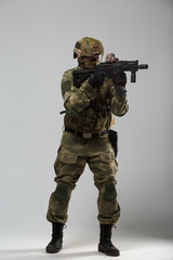 Photo of military man with gun