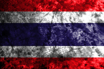 Thailand grunge flag on old dirty wall