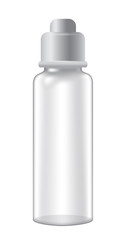 Cosmetic bottle on white background