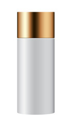 Cosmetic bottle on white background