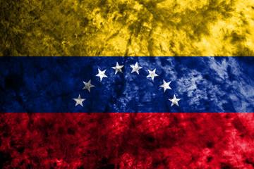Venezuela grunge flag on old dirty wall