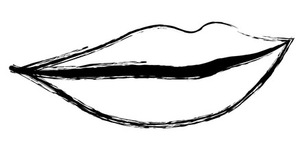 sensuality lips isolated icon vector illustration design