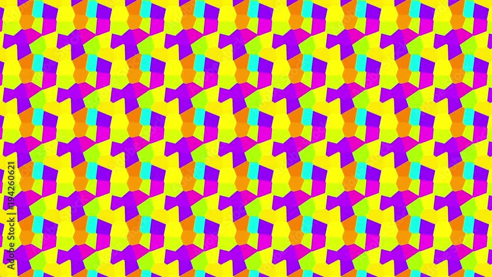 Poster kaleidoscopic mosaic animation seamless loop six seconds