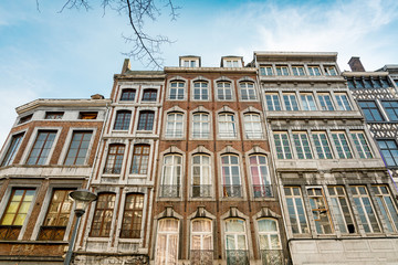 Fototapeta premium Street view of downtown in Liege city, Belgium