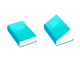 Book open closed vector icons