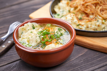 soup with dumplings