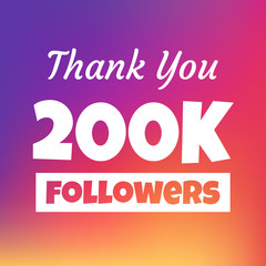 Thank you 200k followers web banner
