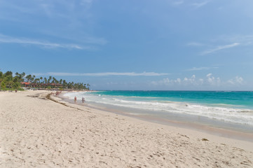Fototapeta na wymiar beach area in Punta Cana, Dominican Republic