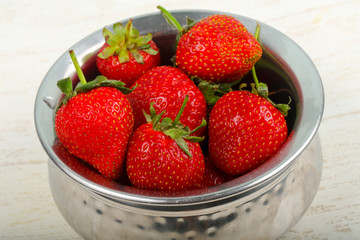 Strawberry in the bowl