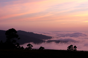 Cloud inversion at sunrise