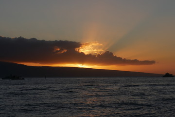 Naklejka premium Sonnenuntergang auf Maui