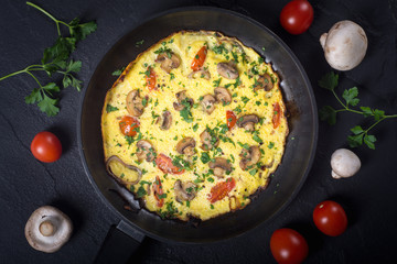 Omelette with mushroom
