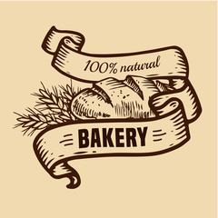 Bread logo with ribbons