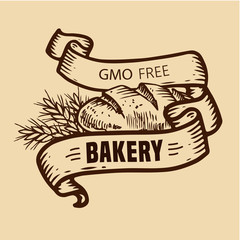 Bread logo with ribbons