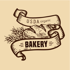 Bread logo with ribbons