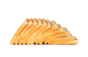 sliced bread isolated on white background