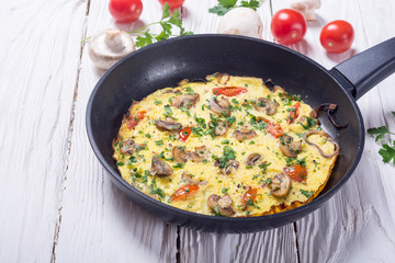 Omelette with mushroom