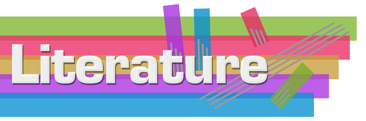 Obraz premium Literature Abstract Colorful Stripes Horizontal 