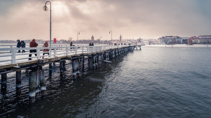 Pier in Sopot in the winter