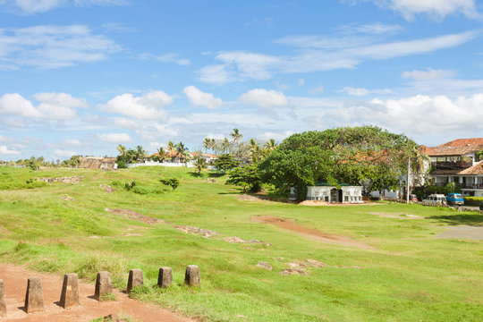 Galle, Sri Lanka - Traditional living within the historical town wall of Galle