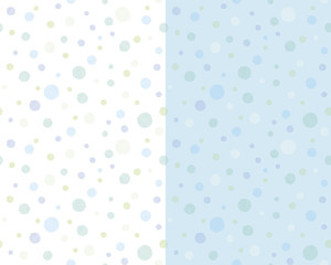 Pattern swatch, Very light color striped polka dots.（blue）