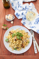 Tagliatelle mit Pilzen