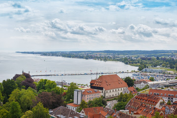 A view of Bodensee from Munster of Konsnanz city.Germany.
