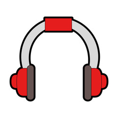headset communication device icon vector illustration design