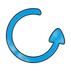 arrow around isolated icon vector illustration design