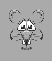 Fototapeta premium Cartoon mouse face background