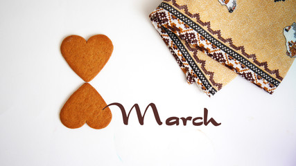 .postcard to the international women's day, March 8.