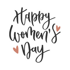 Womens day hand written inscription