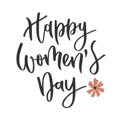 Womens day hand written inscription
